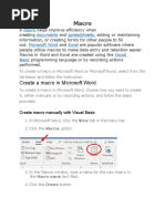 Macro: Create A Macro in Microsoft Word