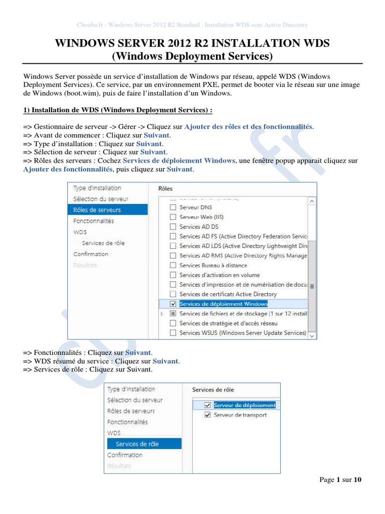Installation WDS sur Windows Server 2012 R2 | PDF | Active Directory ...