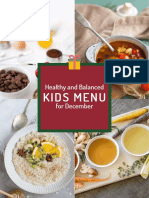 Kids Menu: Healthy and Balanced For December