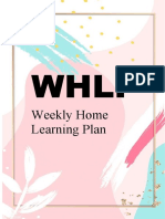 Weekly Home Learning Plan