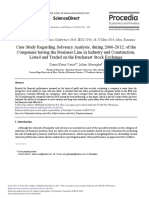 Case Study Regarding Solvency Analysis During 2006 2012 of - 2014 - Procedia E