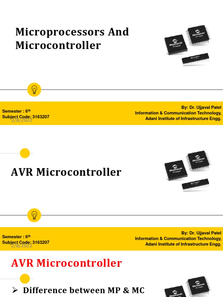 Unit3 AVR Microcontroller Introduction | PDF | Microcontroller ...