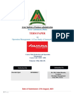 Term Paper On Production and Operation Management