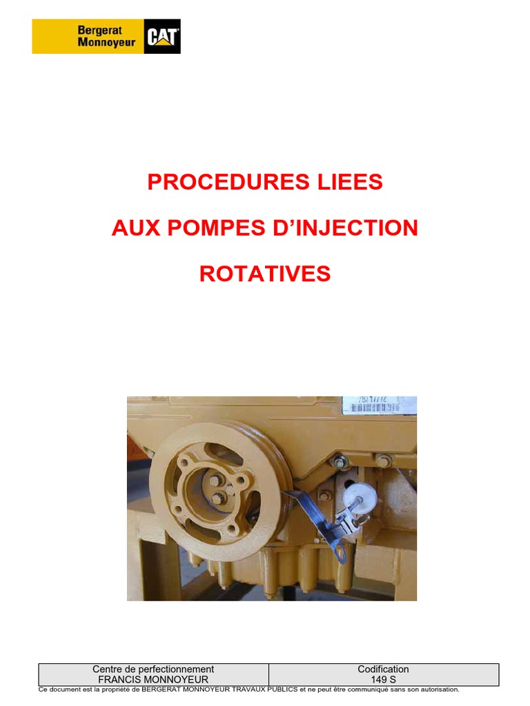 Procédures pour Pompes d'Injection | PDF | Pompe | Injection (moteur)