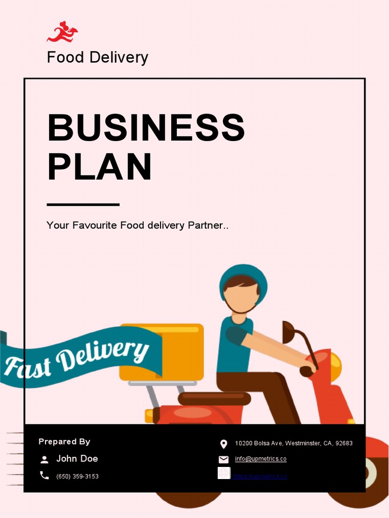 Food Delivery Business Plan Example PDF Startup Company Small