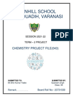 Glenhill School Manduadih, Varanasi: Chemistry Project File