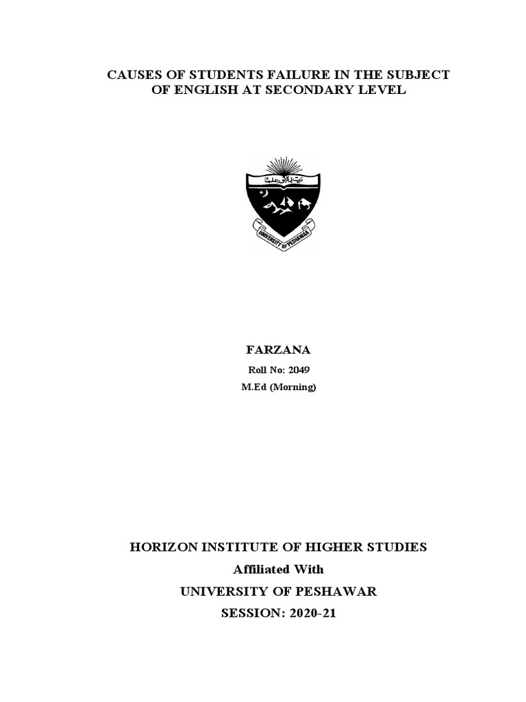 causes-of-students-failure-in-the-subject-of-english-at-secondary-level