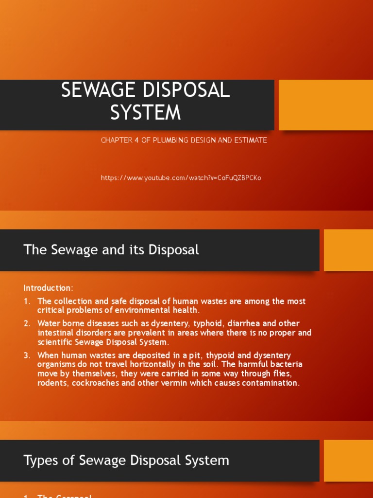 Sewage Disposal System PDF