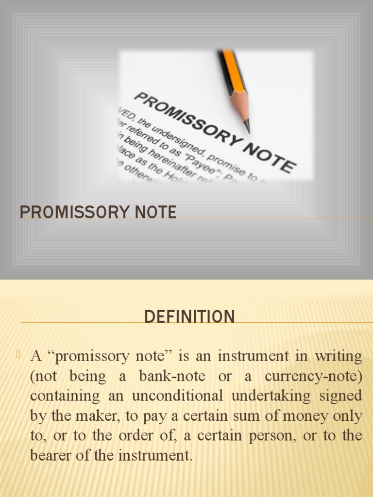 Promissory Note PDF Promissory Note Negotiable Instrument