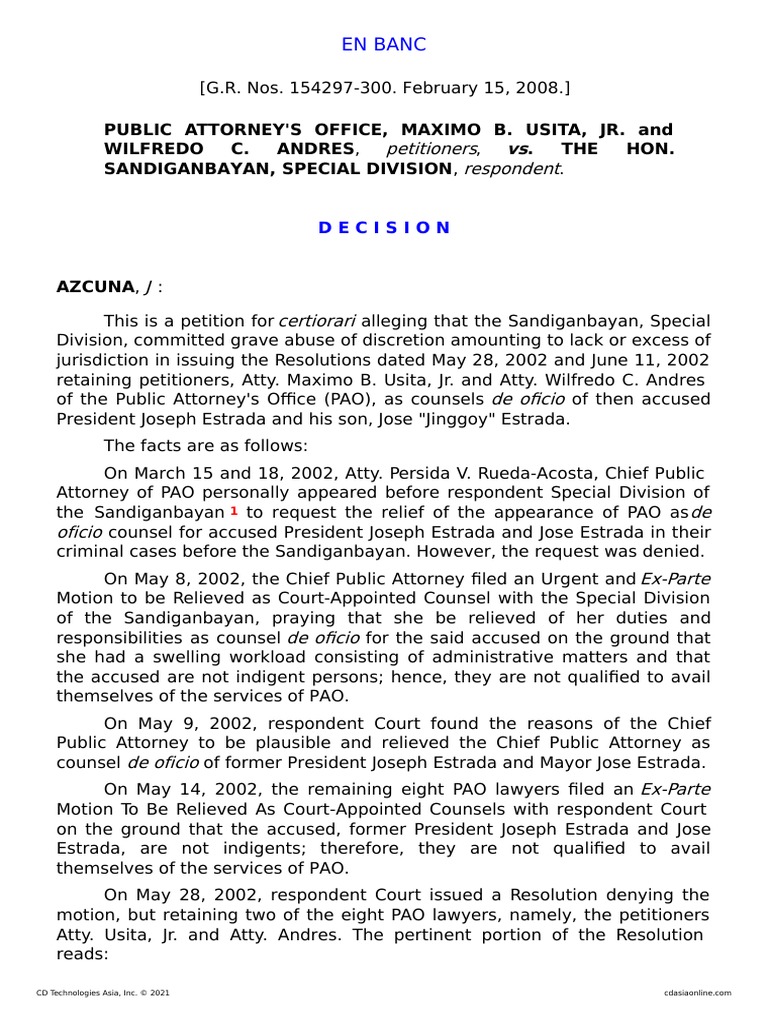 70 154060 2008 PAO v. Sandiganbayan20210426 12 16wbrrt PDF