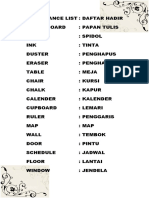 Attendance List