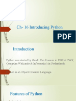 Ch-16 Introducing Python