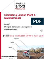 4 Estimating Labour Plant Material Costs