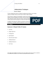 Advanced Modularization Techniques: Instructor's Manual Table of Contents