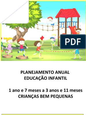 Planejamento anual para educação infantil 3 anos