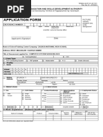 Application Form For Assessment