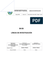 D-33 Lineas de Investigacion Actualizacion 2021