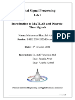 Digital Signal Processing Lab1