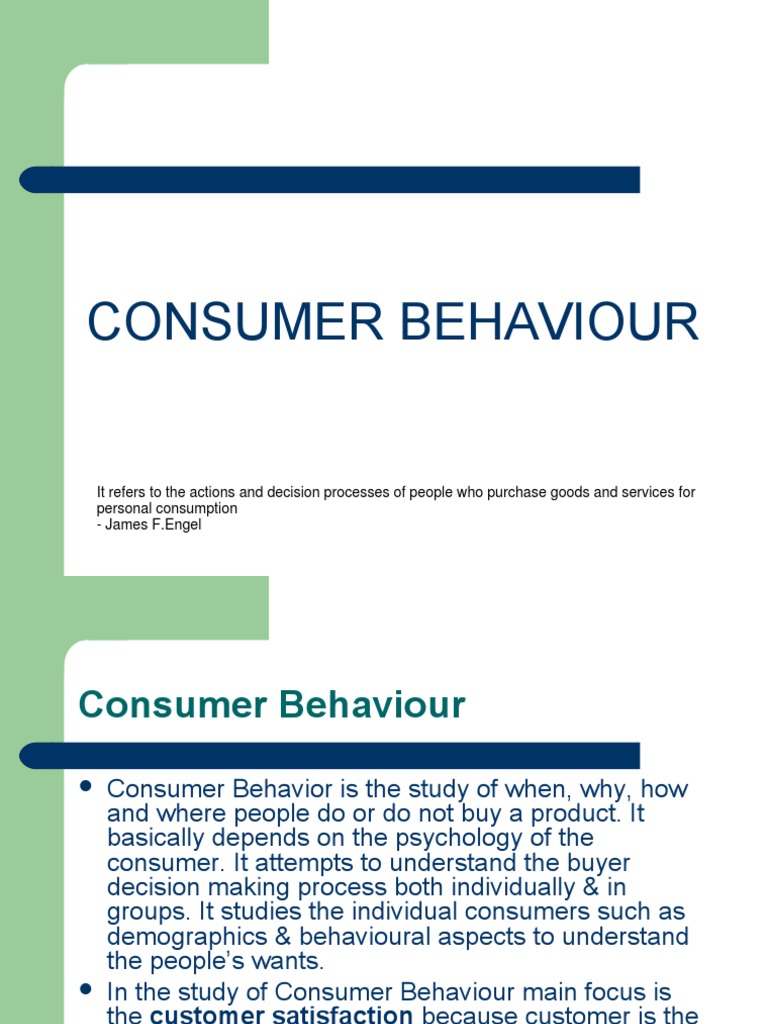 Consumer Behaviour | PDF | Market Segmentation | Behavior
