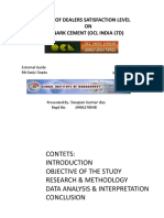 Study of Dealers Satisfaction Level ON Konark Cement (Ocl India LTD)