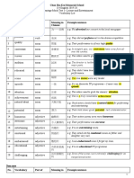 S.4 English 2019-20 Advantage Mock Test 1 - Leisure and Entertainment Vocabulary List