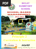 Curriculum & Instruction: Principle 2