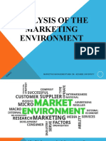Analysis of The Marketing Environment: Marketing Management Mba CM - Mzumbe University 1