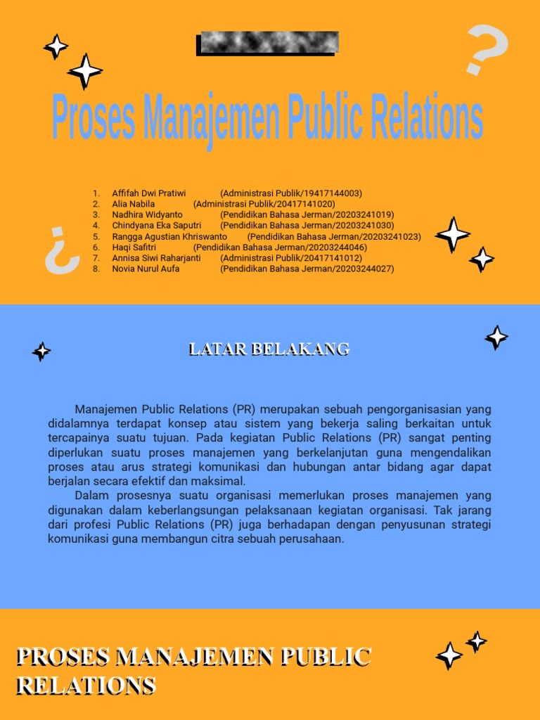 Proses Manajemen PR | PDF | Ilmu Sosial