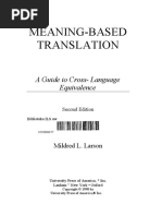 1.1. Larson (1998, 1984) - Meaning-based - Translation (Ban Dep, In Từ Foreword Đến Tarng 56)