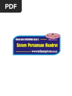 Download Bahan Ajar Sistem Persamaan Kuadrat by Bimbel Briliant SN56295042 doc pdf
