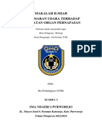 Makalah Ilmiah Pencemaran Udara Terhadap Organ Pernapasan