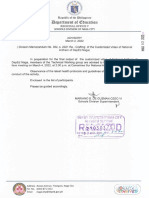 Advisory March 2 2022 DM No. 352 S. 2021 Crafting of The Customized Video of National Anthem of DepEd Naga Finalization Face To Face Meeting