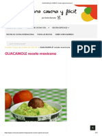 GUACAMOLE CASERO Receta Original Mexicana