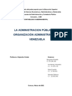 La Administracion Publica y La Organiacion Administrativa