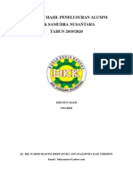 Laporan Hasil Penelusuran Alumni SMK Samudra Nusantara Cirebon Tahun 20192020