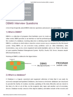 Dbms Interview Questions