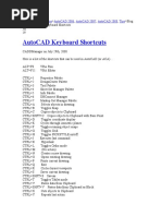 Autocad Keyboard Shortcuts: Cadd Manager Home Autocad 2006 Autocad 2007 Autocad 2008 Tips