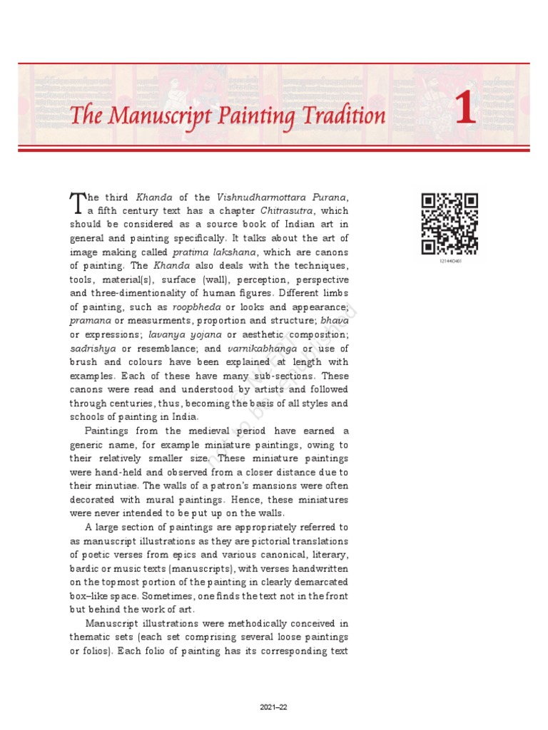 The Manuscript Painting Tradition PDF Paintings