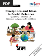 Dissseniorhighschool q1 m13 Filipinosindigenoussocialideas v1