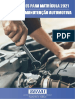 33 Orientacoes para Matricula Tecnico em Manutencao Automotiva 2021 1
