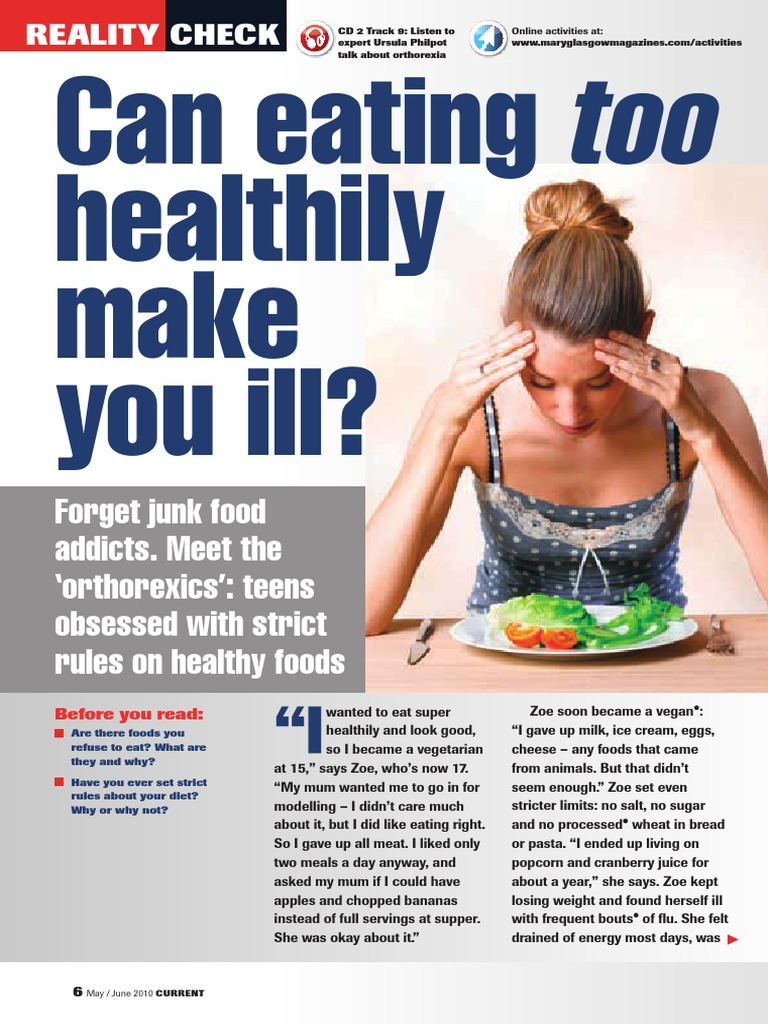 Can Eating Healthy Make You Ill Download Free PDF Foods Healthy Diet