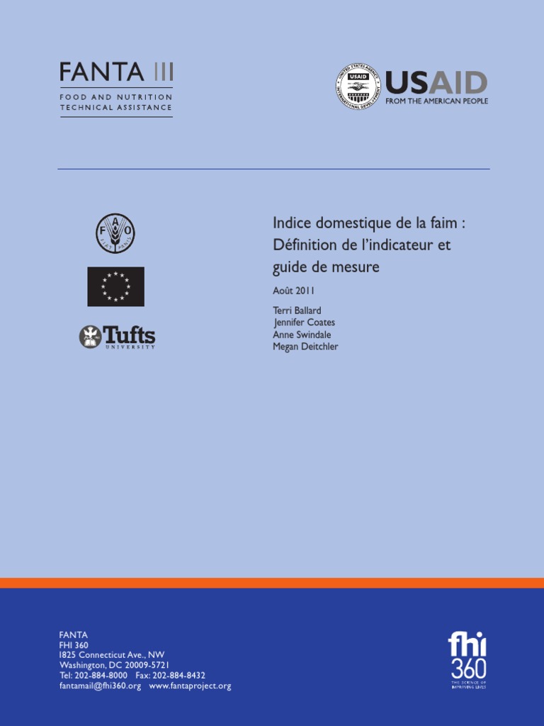 Guide de mesure de l'indice de la faim | PDF | Traductions | Sécurité ...