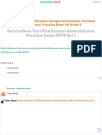 ServiceNow Certified System Administrator Practice Exam 2019 Set 1