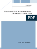 Poverty and Social Impact Assessment: Pakistan Microfinance Policy