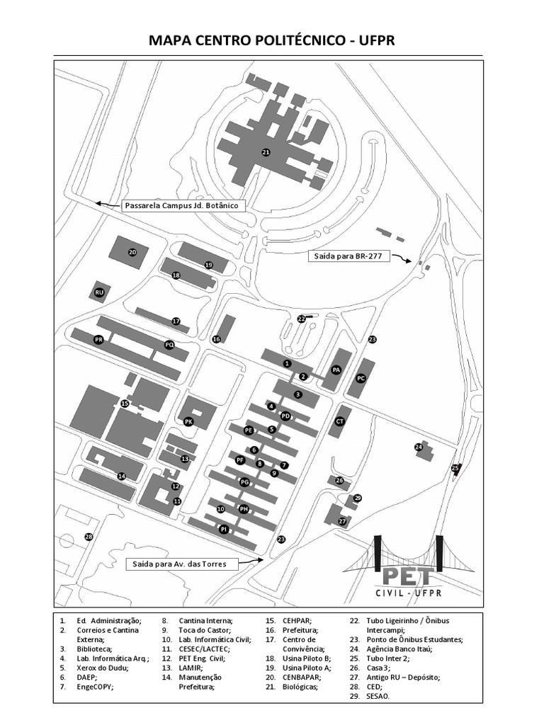 Mapa Centro Politecnico Ufpr 2015 | PDF