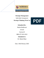 Strategic Management: Individual Assignment