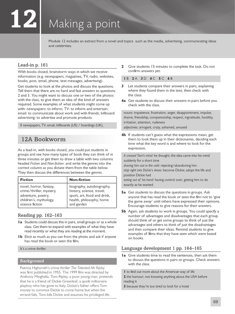 Unit 12 Teacher's Notes | PDF | Linguistics | Cognitive Science