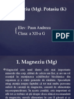 Magneziu (Mg). Potasiu (K)