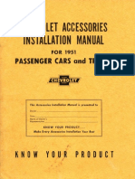 1951 Chevrolet Accessories Installation Manual