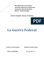 La Guerra Federal (1858-1863)